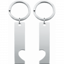 Portachiavi Personalizzato Cuore Inciso per Coppia
