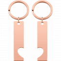 Portachiavi Personalizzato Cuore Inciso per Coppia