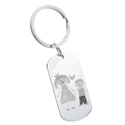 Portachiavi Disegno personalizzato Inciso...