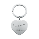 Portachiavi a Forma di Cuore con Scritta Personalizzata e Incisione