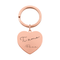 Portachiavi a Forma di Cuore con Scritta Personalizzata e Incisione