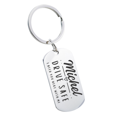 Portachiavi personalizzato inciso ''Guida...